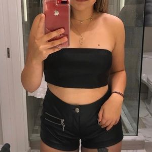 Leather High Waisted Shorts
